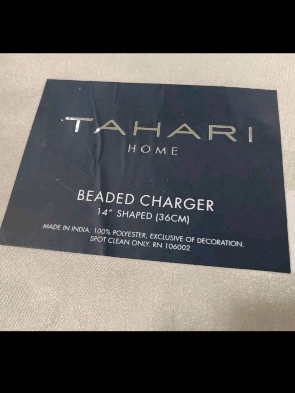 Tahari Coastal Blue Sea Coral Reef Beaded Placemat Charger Centerpiece NEW